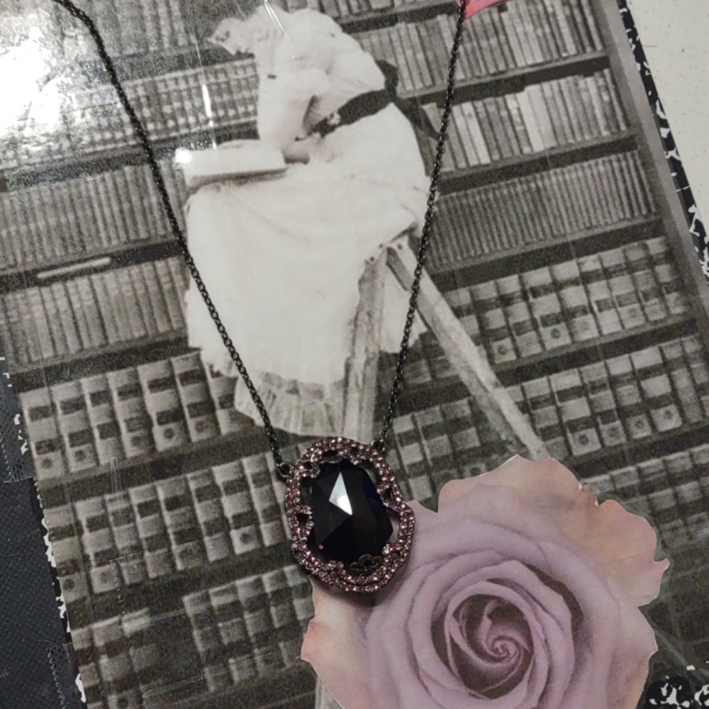 Givenchy purple crystal necklace